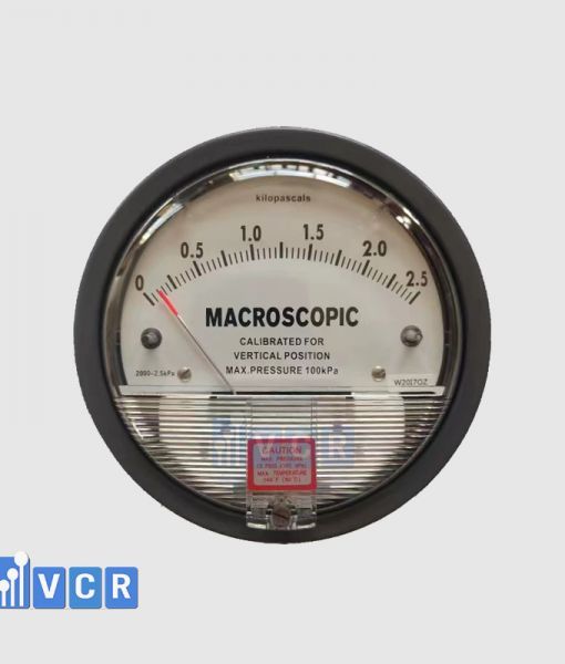 Đồng hồ chênh áp 0-2500Pa là dải đo được dùng cho các ứng dụng cần xác định độ chênh áp cao.