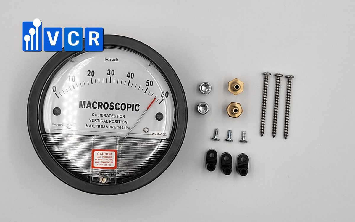 Đồng hồ đo chênh lệch áp suất Macroscopic 0–60 Pa