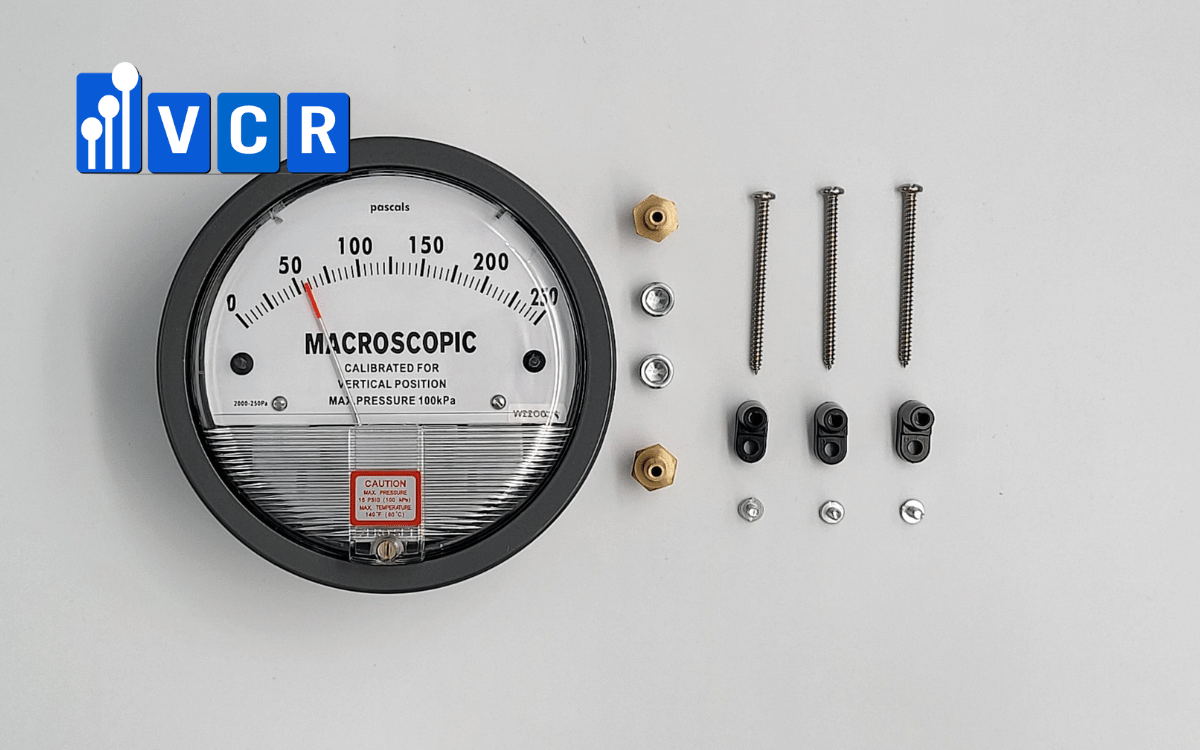 Đồng hồ đo chênh lệch áp suất Macroscopic 0–250 Pa