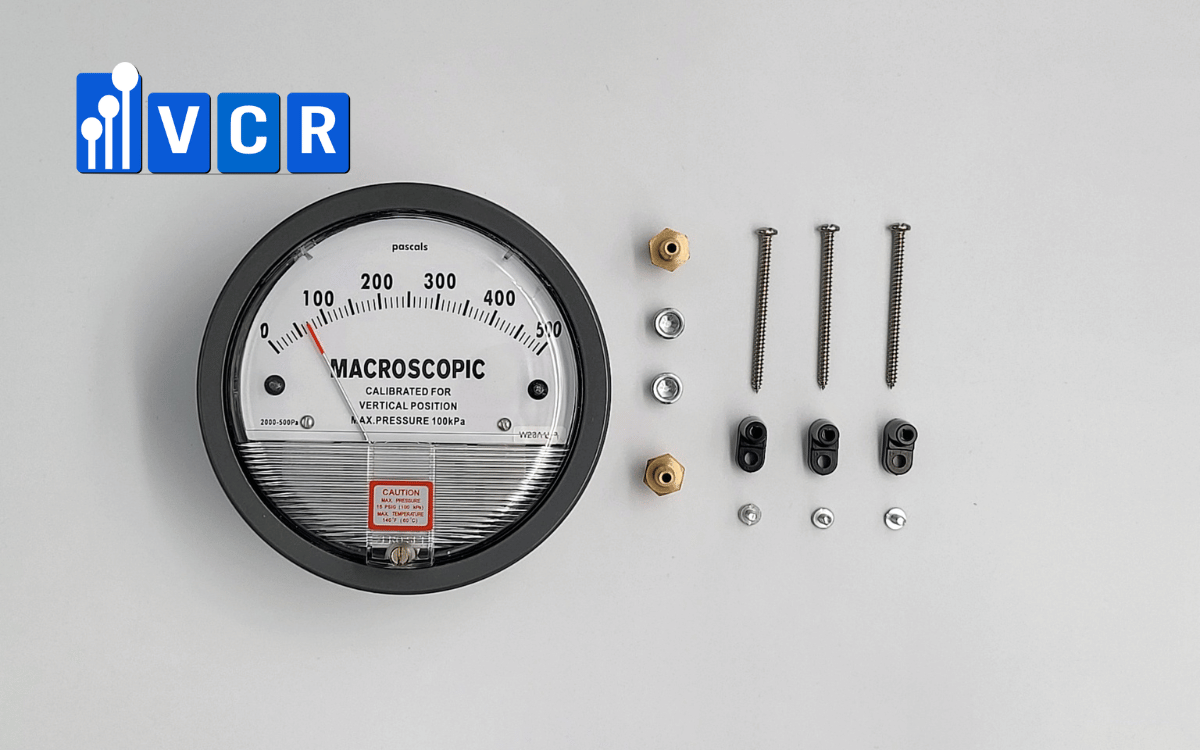 Đồng hồ đo chênh lệch áp suất Macroscopic 0–500 Pa