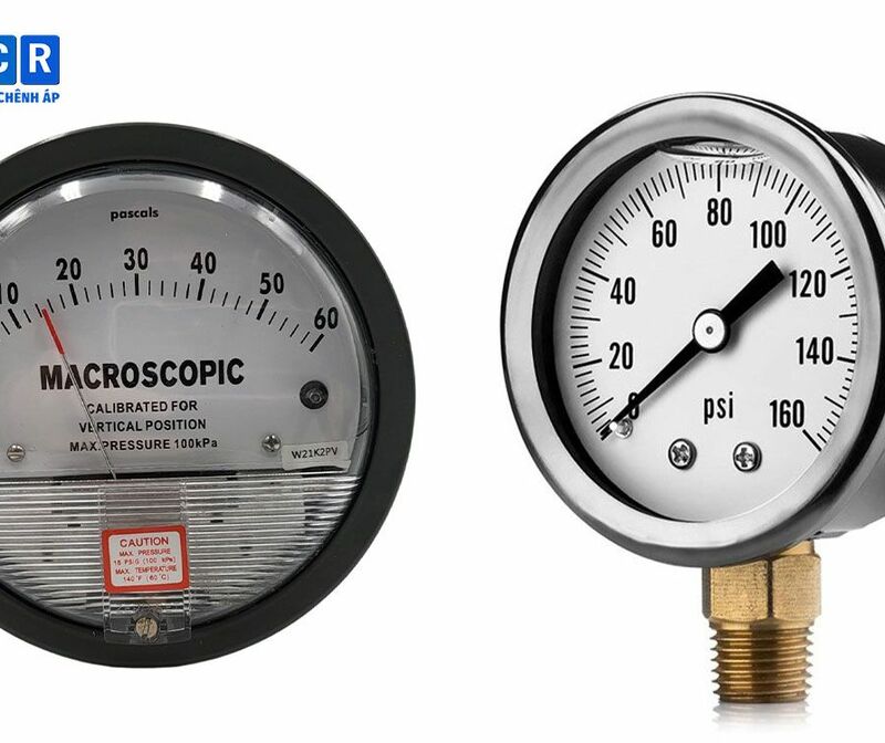 So sánh Đồng hồ đo chênh lệch áp suất và Đồng hồ đo áp suất