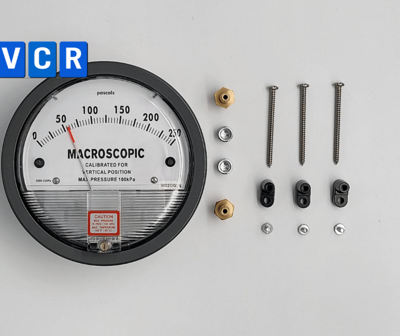 Macroscopic 0–250 Pa Differential Pressure Gauge